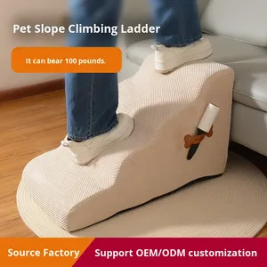Moderne Hochdichte Langlebige Hunde- & Haustiertreppe mit Abnehmbarem Bezug Wasserdichtes Gewebe Rutschfestes Design und Druckmuster - Product Image 5