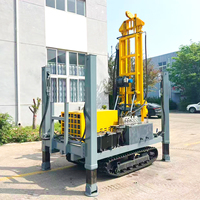 Foreuse hydraulique portative sur chenilles pour puits d'eau, profondeur 200m-500m