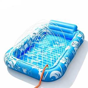 Colchón de Agua Portátil Inflable, Balsa para Broncearse con Almohada Ergonómica para la Cabeza, Material Resistente a los Rayos UV para Exteriores - Product Image 1