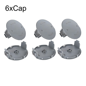 Bobina para Desbrozadora, 6 Piezas, Tapa/Cubierta 1600A01R5J para Bosch Universal GrassCut Serie 18 18-26 18-260, Accesorios para Cortacésped, 88x32mm, 36g - Product Image 1