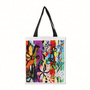 Bolsa de Mujer con Diseño Personalizado, Impresión por Sublimación, Reutilizable, de Tela, 100% Poliéster, Lona, Algodón, Bolsas de Compras - Product Image 3