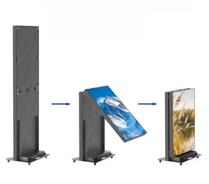 Pantalla LED de señalización digital con soporte de pie, marco de aluminio de 1.92*0.64m, publicidad interior, pantalla LED P1.25 Gob. - Product Image 2