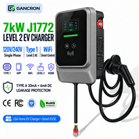 Borne de Recharge AC pour Véhicules Électriques (VE) J1772 7kW, Norme Américaine, Wi-Fi Intelligent, 120V/240V, pour Véhicules à Énergie Nouvelle (US)