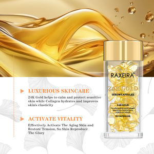 Beste Verkoop Collageen Hydraterende Capsules Serum Goud <span class=keywords><strong>24K</strong></span> Gezichts Bleken Huidverzorging Gezicht Etherische Olie <span class=keywords><strong>24K</strong></span> Goud Serum Capsules - Product Image 2