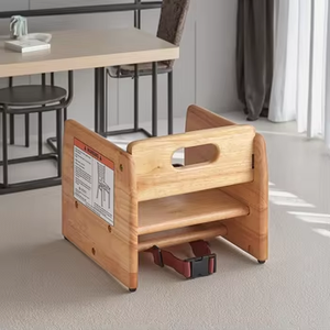 Table et sièges Siège d'appoint en bois non assemblé avec finition naturelle - Product Image 2