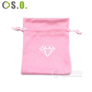 Luxury Storage Gift Packaging Logo <b>Soft</b> Pouch Jewelry Customized Drawstring Velvet Bag - Product Image 6