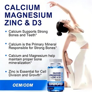 Cápsulas de Calcio + <span class=keywords><strong>Magnesio</strong></span> + <span class=keywords><strong>Zinc</strong></span> <span class=keywords><strong>y</strong></span> Vitamina D3 |   60 Cápsulas para Fortalecer Huesos, Dientes <span class=keywords><strong>y</strong></span> Mejorar el Bienestar Muscular - Product Image 5