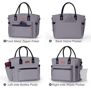 Sac à Lunch isotherme pour <span class=keywords><strong>hommes</strong></span>, boîte à Lunch en <span class=keywords><strong>Film</strong></span> d'aluminium, isolé, Cool, réglable, bandoulière, Portable, grand fourre-tout pour femmes - Product Image 6