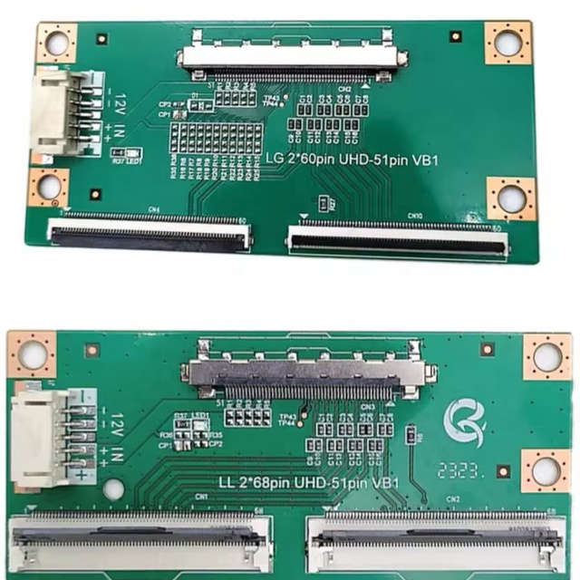 LL 2*68P UHD-51Pin VB1 L-G 2*60PIN UHD-51PIN VB1 TV Motherboard T-con 4K Lvds Converter Adapter Board