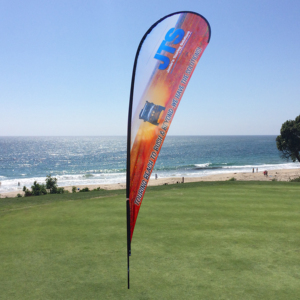 Bandera Publicitaria Exterior <span class=keywords><strong>ADMAX</strong></span>, Bandera de Lágrima Personalizada con Impresión Publicitaria, Bandera de Playa Tipo Bali, Poliéster, Aluminio, Cruz - Product Image 3