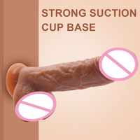 Pénis artificiel en caoutchouc de haute qualité, en silicone liquide, long de 8,66 pouces, gode télescopique, gros pénis, jouets sexuels pour femmes