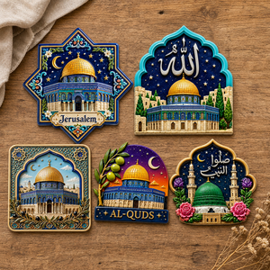 Maßgefertigter Religiöser Harz-Kühlschrankmagnet Islamischer Felsendom <span class=keywords><strong>Jerusalem</strong></span> UV-Druck Ägypten Fabrik Großhandelspreis Niedrige Mindestbestellmenge - Product Image 1