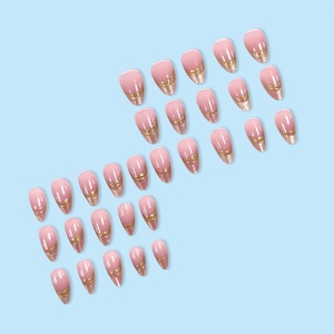 <span class=keywords><strong>Uñas</strong></span> Postizas 3D Tridimensionales <span class=keywords><strong>con</strong></span> Brillo <span class=keywords><strong>Dorado</strong></span>, Manicura Francesa Ultrafinas, Sin Rastro, Color <span class=keywords><strong>Rosa</strong></span> Nude, de Lujo, las Más Vendidas - Product Image 2