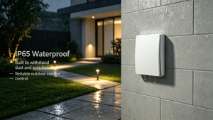IP65 à prova de água 1 gangue sem bateria RF433MHz Dispositivo moderno casa inteligente interruptor cinético auto alimentado sem fio - Product Image 6