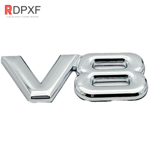 Juego de emblema de coche V8 V6 personalizado-Insignia de motor, emblema de coche universal, logotipo de maletero trasero de metal para modificación de vehículos - Product Image 5