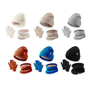 New Hot Sell Winter Beanie Children's Knitted <strong>Gloves</strong> <strong>Hat</strong> Scarf 3pcs <strong>Set</strong> Kid's Wool Outdoor Warm Beanies <strong>Hat</strong> <strong>Set</strong> - Product Image 4