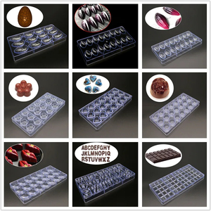 Outils de décoration de gâteaux Moules à <span class=keywords><strong>chocolat</strong></span> en polycarbonate Semi Sphère 3d Moule à barre de <span class=keywords><strong>chocolat</strong></span> en forme de tourbillon Plateau de fournisseurs de gâteaux en plastique - Product Image 5