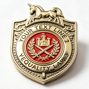 Émail dur 2D personnalisé en forme d'épée de licorne, pour croix, épée, château plaqué or, texte gravé sur métal - Product Image 6