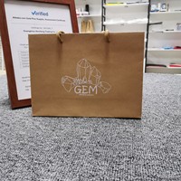 Sac de courses en papier de luxe écologique avec poignée en ruban et logo personnalisé pour revendeur
