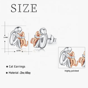 <span class=keywords><strong>Collana</strong></span> <span class=keywords><strong>con</strong></span> Ciondolo in Acciaio Inossidabile a Forma di Gattino, Trendy e Creativa, Ideale per Feste Femminili - Product Image 2