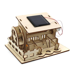 Solar Powered Wooden Water Mill Kit For Science Education <b>Model</b> <b>Building</b> Toy 7-9 Years Old - Product Image 2