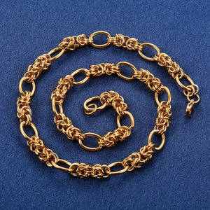 Collier ras du cou en acier inoxydable massif de 10 mm, maillons ovales, style punk hip-hop, couleur or, pour femmes et hommes, bijoux en métal - Product Image 6