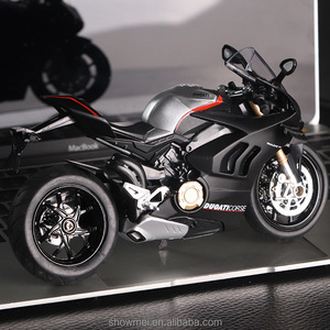 Regalo de Cumpleaños, Motocicleta de Juguete a Escala 1:12, Adornos de Locomotora, Colección con Sonido y Luz, Modelo de Motocicleta de Aleación - Product Image 2