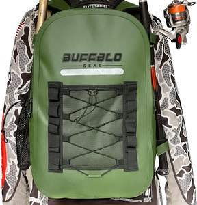 Sac à dos de pêche imperméable avec porte-canne, échantillon gratuit |   Compartiment principal submersible |   Sac à bandoulière flottant pour la pêche à la mouche - Product Image 1