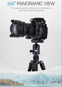 Mini <span class=keywords><strong>trépied</strong></span> professionnel portable en alliage d'aluminium avec tête sphérique à 360° pour caméras vidéo et numériques - Product Image 6