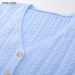 เสื้อสเวตเตอร์ผู้หญิงแบบถักลายแจ็คการ์ด  รับผลิตแบบ OEM & ODM พร้อมปักโลโก้  เสื้อถักไหมพรมสำหรับผู้หญิงและเด็กผู้หญิง  เสื้อคลุมไหมพรมสำหรับฤดูหนาว - Product Image 4