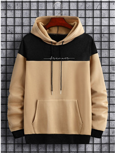 <span class=keywords><strong>ZY</strong></span> Hombres Casual Street Pullover Hoodie Patchwork Diseño Cordón Logotipo personalizado Impresión Algodón Fleece Ácido Lavado Moda Sudadera con capucha - Product Image 5