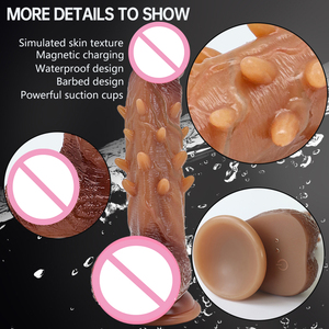 Consoladores de espinas de carne, masaje de punto G, estimulación Vaginal, juguete sexual Anal, pareja, masturbación femenina, consolador de silicona, control remoto inalámbrico - Product Image 4