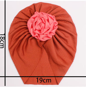 <span class=keywords><strong>Turban</strong></span> solide et mignon pour bébé, bonnet respirant, nouveau-né, élastique - Product Image 5