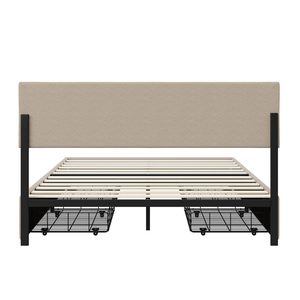 Muebles elegantes de lujo bastante contenible encaissable doble dormitorio completo estilo cama con cajón de madera moderno individual - Product Image 6