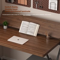 Table pliante en métal rectangulaire pour la maison, installation facile, petit bureau d'ordinateur, bureau d'étude pour chambre, table de chevet simple pour chambre à louer