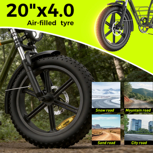Electric mountain bike Full suspension electric bike Dual brake e-bike Suspension fat tire bike <b>Ebike</b> for adults - Product Image 4