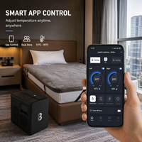 Surmatelas rafraîchissant électrique lavable à eau, système de refroidissement de lit à deux zones, télécommande, température réglable, refroidissement intelligent