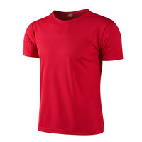 T-shirts personnalisés en gros pour hommes, 100 % polyester, col rond, séchage rapide, pour le sport et la publicité, hauts unisexes unis