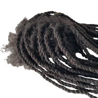 Cheveux humains vierges malaisiens # Perruque en dentelle complète 8x10 pour hommes noirs, couleur noire 1b, 16 pouces, dreadlocks, tresses torsadées