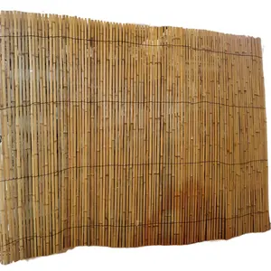 Gulungan pagar bambu belahan murah ukuran dibuat khusus, panel pagar bambu pisah 4ftx10ft, 6ftx10ft, 8 ftx10 kaki