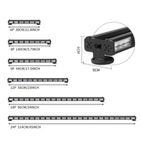 Neue doppelseitige LED-Leuchte für Not fahrzeuge LED-Leuchten auf dem Dach Magnetisch Bernstein Warnung Blinkende Licht leisten Abschlepp wagen 12V hoch