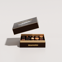 Boîte cadeau en chocolat de luxe faite à la main avec séparateur, design personnalisé, couvercle et base rigides en carton, boîte de mariage pour cadeaux
