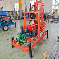 Foreuse portable diesel 200M pour puits d'eau, machine de forage de puits de petite profondeur 25HP pour la construction de puits profonds