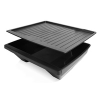 Boîte de rangement ABS sous le siège, style minimaliste professionnel, compatible Tesla Model Y/YL, plateau organisateur pour rangée avant/arrière, marque Kj, modèle k