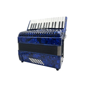 SEASOUND OEM <span class=keywords><strong>Accordéon</strong></span> chromatique de haute qualité à 30 touches, 32 basses, 3 registres, pour étudiants, en bois et celluloïd bleu, clavier de piano JP3032B - Product Image 5