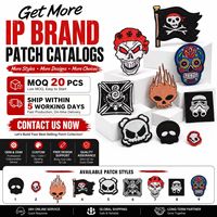 Lot de patchs brodés thermocollants et à coudre, motifs Crâne, Calavera, Goth, Biker, Pirate, Panda, Bandana, Flamme