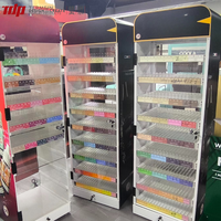 Présentoir de sol en métal TDP USA pour tabac et cigarettes, vitrine pour magasin de tabac et supérette