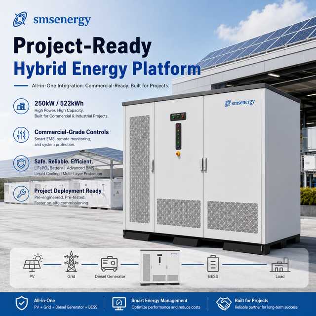 250kW Industrial Battery Storage Cabinet with 522kWh Capacity for Remote Energy Sites
