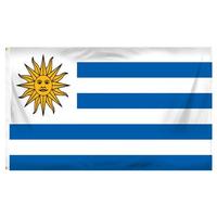 Drapeau Uruguayen en Polyester 100% Doublement Cousu, 3x5 Pieds, Neuf, Vente en Gros, pour Décoration