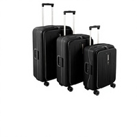 Ensemble de bagages Bubule 3 pièces en PP, ouverture frontale, imperméable, résistant aux rayures, avec compartiment pour ordinateur portable, valise à roulettes